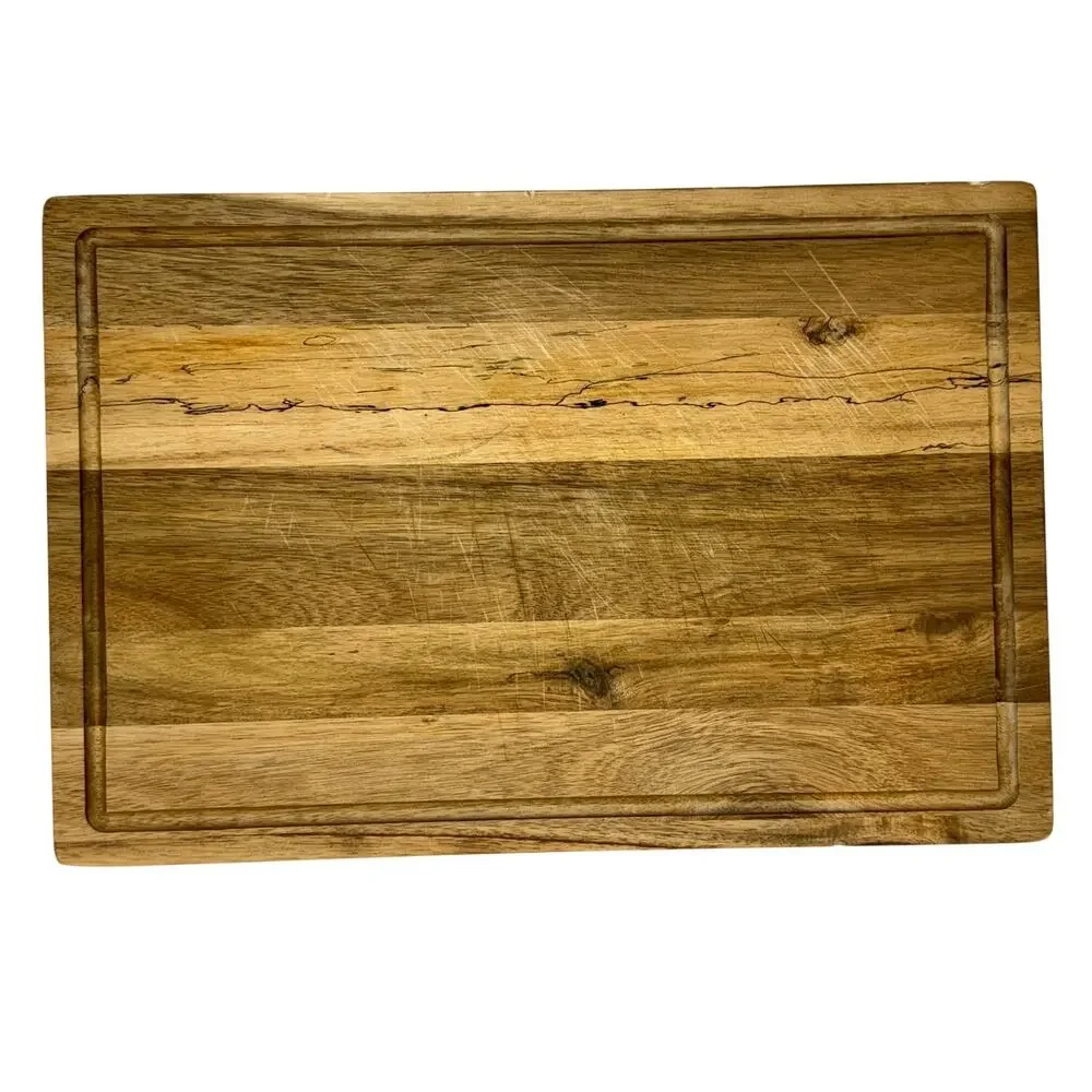 Dash of That Acacia Wood Cutting Board 18x13 Rustic Serving Board